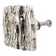 Square Bark Shape Antique Silver Aluminium Dresser Knob