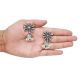 HandmadeÂ Oxidized Silver Jhumki Jhumka Earrings For Women With Sun Shape Stud