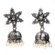 Handmade Oxidized Jhumki With Pearl Beads Drop Earrings For Women