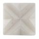 White Square Cross Cut Marble Stone Cabinet Knobs