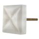 White Square Cross Marble Stone Cabinet Knobs