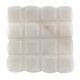 White Square Cut Marble Stone Cabinet Knobs