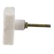 White Square Cut Marble Stone Cabinet Knobs