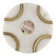 White Round Gold Marble Stone Cabinet Knobs