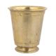 Handmade Golden Brass Beaker Glass With A Round Base