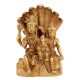 Handmade Golden Brass Shiva Parvati Ganesh Family Statue