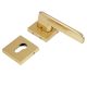 Handmade Satin Brass Modern Mortise Door Handle Set