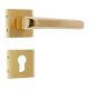 Handmade Satin Gold Finish Mortise Door Lock Handle Set