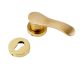 Handmade Golden Brush Finish Brass Contemporary Mortise Handle Set