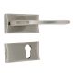 Handmade Satin Nickel Finish Brass Modern Square Design Mortise Door Lock Handle Set