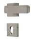 Handmade Nickel Brushed Contemporary Design Square Mortise Door Lock Handle Set