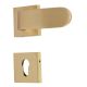 Handmade Solid Brass Brushed Yellow Gold Mortise Door Lock Handle Set