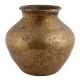 Handmade Brown Gold Brass Water Pot With Rustic Design