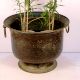 Handmade Bronze Urn Planter With Ring Handles