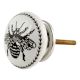 Black Bumble Bee Flat Ceramic Cabinet knobs