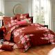 Living Concept Floral Rust Cotton Double Bed sheet with 2 Pillow Covers