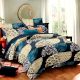 Blue Multicolored Floral Pure Cotton Double Bed sheet with 2 Pillow Covers