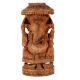 Handmade Wooden Ganesha Statue With Decorative Chatri