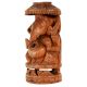 Handmade Wooden Ganesha Statue With Decorative Chatri