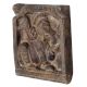 Hand carved Brown Wooden Ganesha Abstract Wall Art
