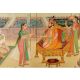 Mughal Canvas Painting Of Jahangir In His Court Surrounded By Court Ladies