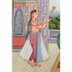 Canvas Mughal Painting Of Emperor Shah-Jahan And Mumtaz Love Scene