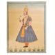 Canvas Mughal Portrait of Emperor Shah Jahan Holding A Flower