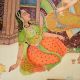 Canvas Painting of Mughal Emperor Enjoying Drinking Wine With Music