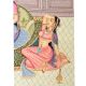 Handmade Canvas Mughal Painting Of Emperor And Queen Romantic Harem Scene