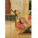 Handmade Mughal Canvas Painting Of Mujra To Entertain the King