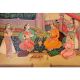 Handmade Mughal Canvas Painting Romantic Harem Watercolour Art