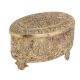 Vintage Oval Shape Box In English Art