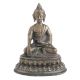 Handmade Antique Black Finish Brass Meditating Buddha Statue