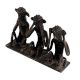 Handmade Black Brass Three Wise Monkey Figurine