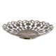 Hand Crafted Blackened Silver Brass Serving Bowl Cutwork Pattern