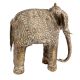 Handmade White Brass Engraved Elephant Decoration Statue