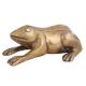 Handmade Brown Brass Sitting Frog Statue