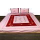 Embroidery Dual Coloured Elegant Thread Work Bedsheet
