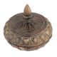 Handmade Old Brass Pumpkin Shape Storage Box With Geometric Design