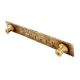 Hand carved Golden Brass Handle With Floral Border Design