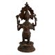 Handmade Brown Patina Brass Tribal Standing Ganesha Statue