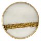 White Makrana Marble Brass Back Plate Dresser Knobs