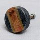 Round Grey Marble Wooden Cabinet Knobs