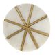 White Round Gold Marble Stone Cabinet Knobs