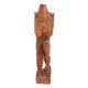 Handmade Brown Wooden Statue Of Old Man With Bag  At Back