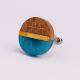 Sea Green Wooden Resin Round Dresser Knobs