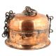 Handmade Golden Brass Jewelry Box With Dome Shape Lid And Handle