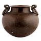 Handmade Brown Brass Plant Pot With Ring Handles