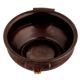 Handmade Brown Brass Water Decoration Urli with Two Handles