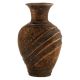 Hand Carved Antique Brown Brass Flower Vase